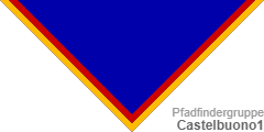 Pfadfinder-Halstuch (engl.: scout neckerchief /neckie, ital.: fazzolettone/fazzoletto scout, schwed.: Scouternas halsduk):  Castelbuono 
