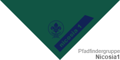 Pfadfinder-Halstuch (engl.: scout neckerchief /neckie, ital.: fazzolettone/fazzoletto scout, schwed.: Scouternas halsduk):  Nicosia1 