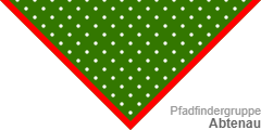 Pfadfinder-Halstuch (engl.: scout neckerchief /neckie, ital.: fazzolettone/fazzoletto scout, schwed.: Scouternas halsduk):  Abtenau 