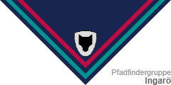 Pfadfinder-Halstuch (engl.: scout neckerchief /neckie, ital.: fazzolettone/fazzoletto scout, schwed.: Scouternas halsduk):  Ingarö 
