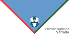 Pfadfinder-Halstuch (engl.: scout neckerchief /neckie, ital.: fazzolettone/fazzoletto scout, schwed.: Scouternas halsduk):  Värmdö 